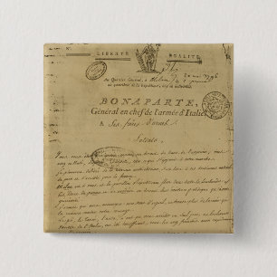 Instructions to soldiers issued by Napoleon 15 Cm Square Badge