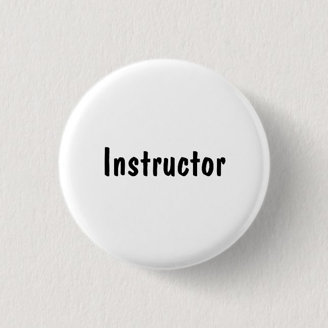 Instructor 3 Cm Round Badge (Front)