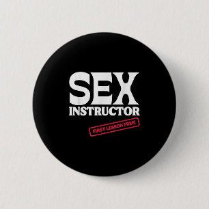 Instructor First Lesson Free! Bachelorette Party 6 Cm Round Badge