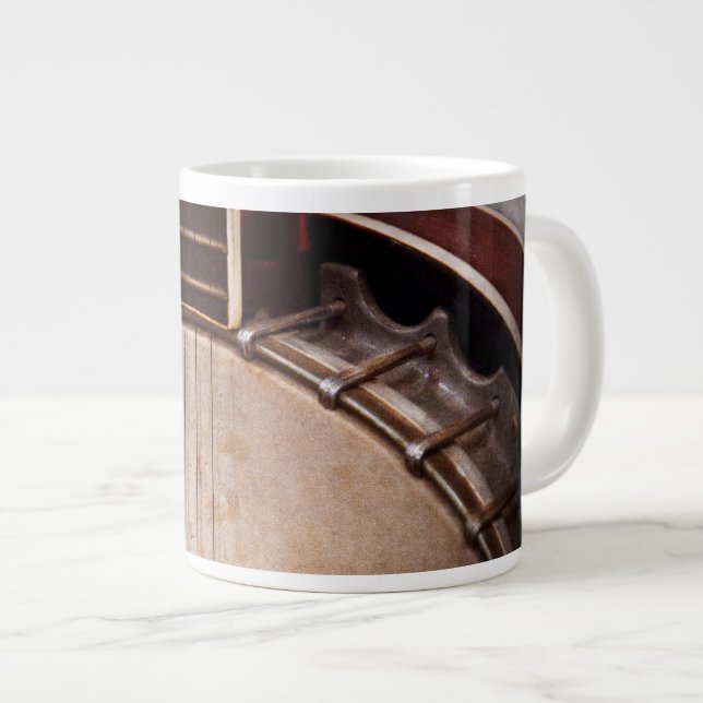 Instrument - String - A typical banjo Large Coffee Mug (Front Right)