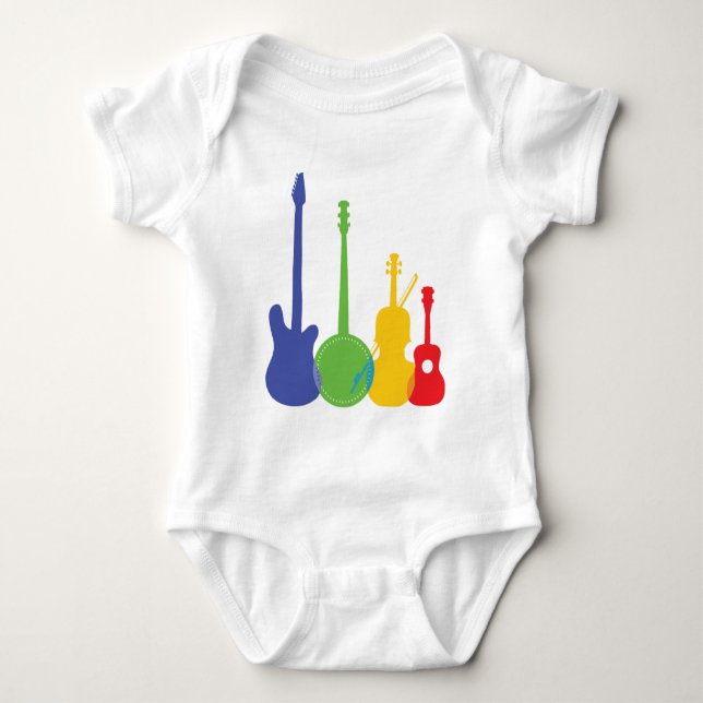 Instruments Colour Baby Bodysuit (Front)