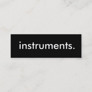 instruments. mini business card