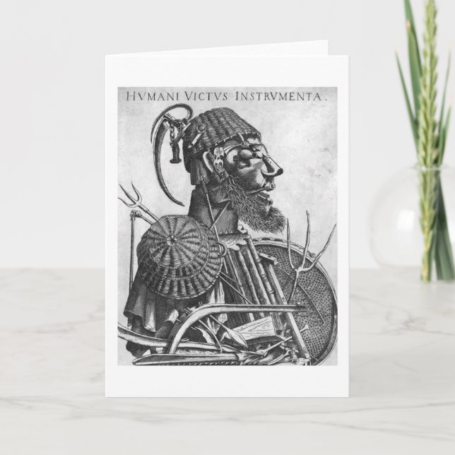 Instruments of Human Sustenance, Arcimboldo Card (Front)