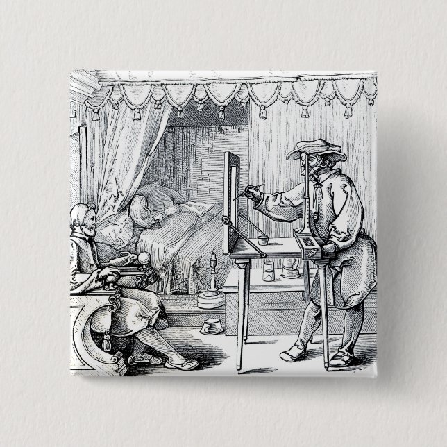 Instruments of Mathematical Precision 15 Cm Square Badge (Front)