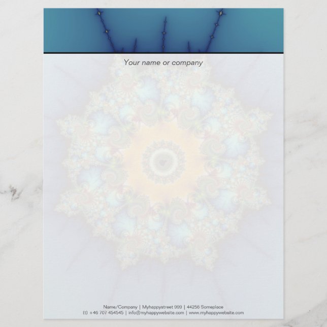 Insular - Mandelbrot Art Customized Letterhead (Front)
