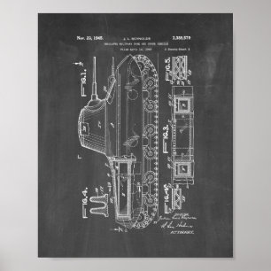 Insulated Military Tank Patent - Chalkboard Poster