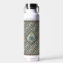 Insulated Water Bottle with Lovely Succulents