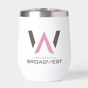 Insulated Wine Tumbler - Big Logo - Pink