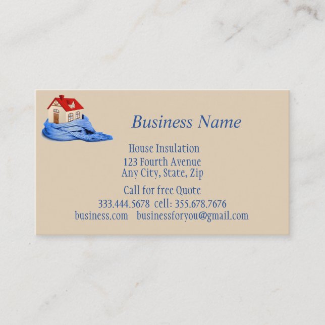  Insulation Installation Homes Business  Business Card (Front)