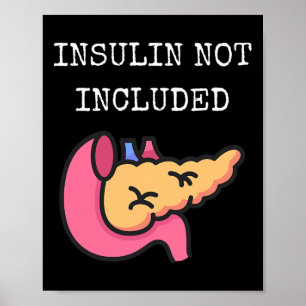 Insulin Not Included Type One Diabetes Type 1 Diab Poster