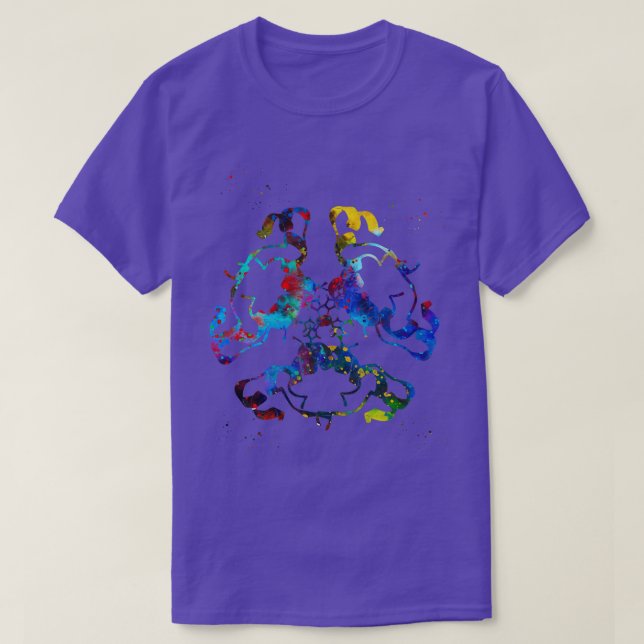 Insulin Structure 2 T-Shirt (Design Front)