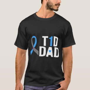 Insulin T1D Dad Diabetes Awareness Diabetic T-Shirt