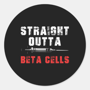 Insulin Type One Diabetes Fighter Diabetic Awarene Classic Round Sticker
