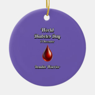 Insulin Warrior. World Diabetes Day. Ceramic Ornament