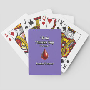 Insulin Warrior. World Diabetes Day. Playing Cards