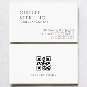 Insurance Advisor Modern Professional QR Code Business Card