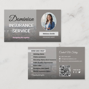 Insurance Agency, Insurance Agent, Broker, Adviser Business Card
