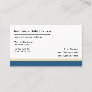 Insurance Agent Business Cards