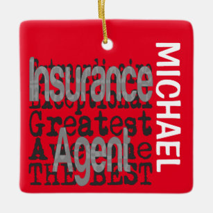 Insurance Agent Extraordinaire CUSTOM Ceramic Ornament