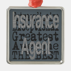 Insurance Agent Extraordinaire Metal Tree Decoration