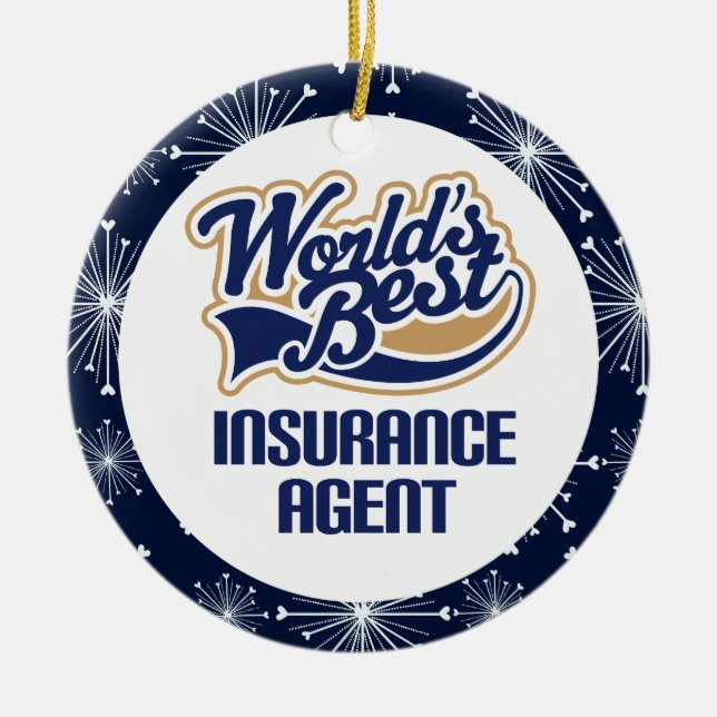 Insurance Agent Gift Ornament (Front)
