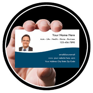 Insurance Agent Photo Business Cards