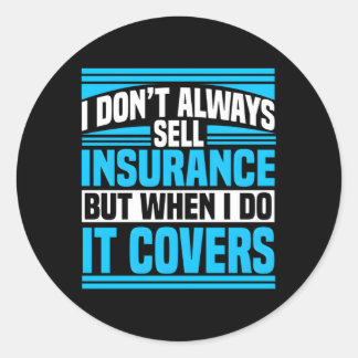 Insurance Agent Profession Investt Classic Round Sticker