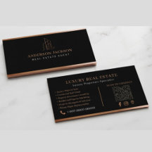 Insurance Agent QR Code Luxury Black Gold