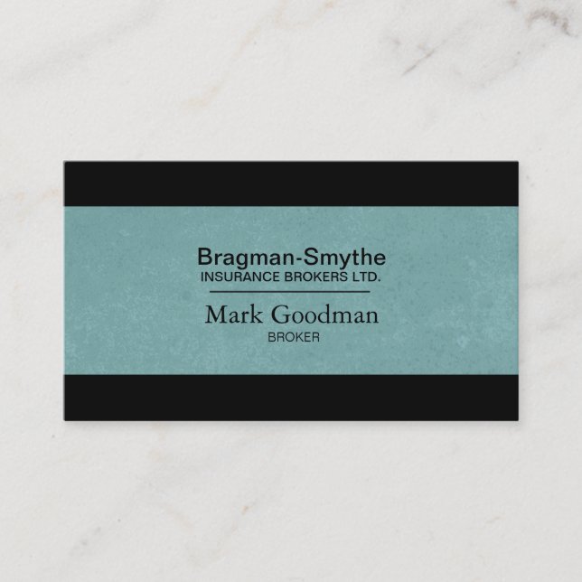 Insurance Broker Business Card - Simple Texture (Front)