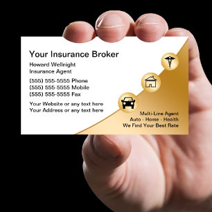 Insurance Broker Business Cards
