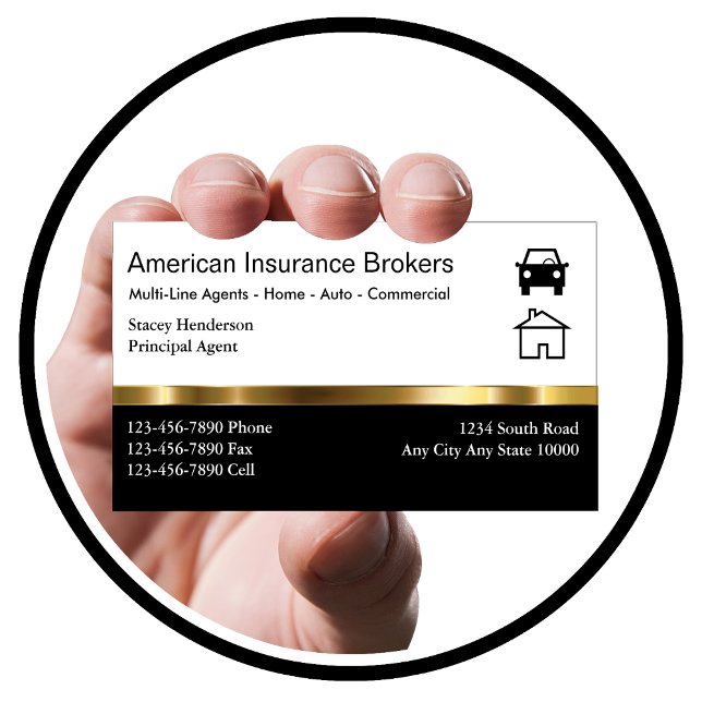 Insurance Broker Business Cards (Creator Uploaded)