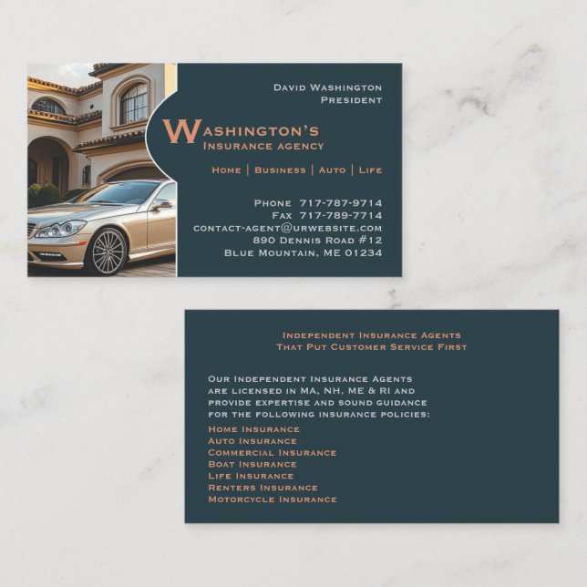 Insurance Business Card (Front/Back)