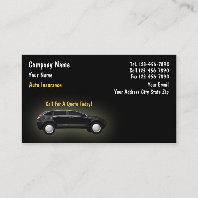 Insurance Business Cards (Front)
