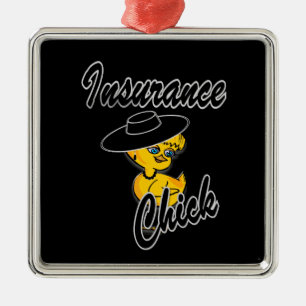 Insurance Chick #4 Metal Ornament