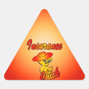 Insurance Chick #4 Triangle Sticker