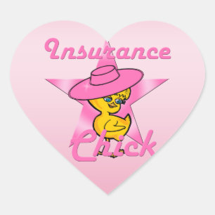 Insurance Chick #8 Heart Sticker