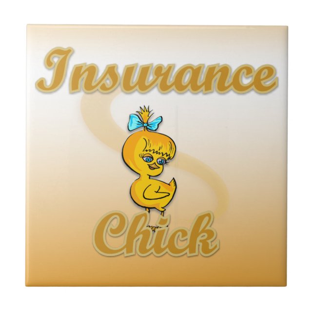 Insurance Chick Ceramic Tile (Front)