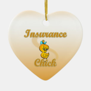 Insurance Chick Ceramic Tree Decoration