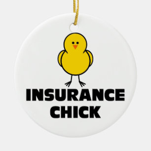 Insurance Chick Ceramic Tree Decoration