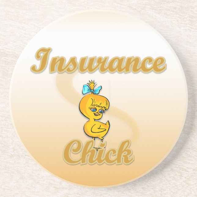 Insurance Chick Coaster (Front)