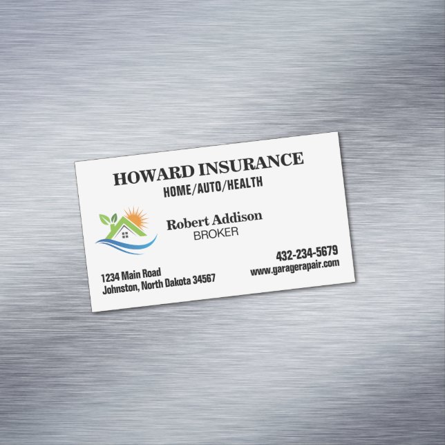 Insurance Company Magnetic Business Card (In Situ)