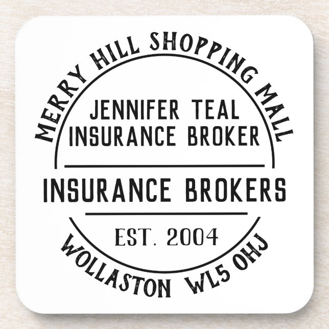 Insurance Company Promotional Coaster (Front)