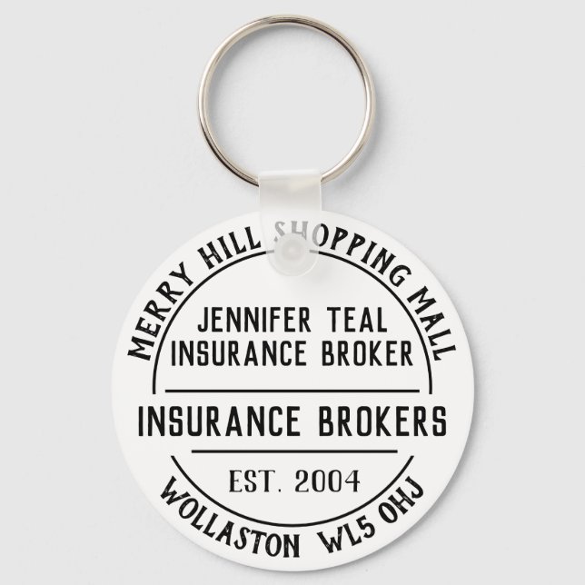 Insurance Company Promotional Key Ring (Front)