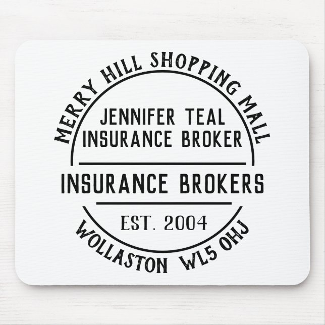 Insurance Company Promotional Mouse Pad (Front)