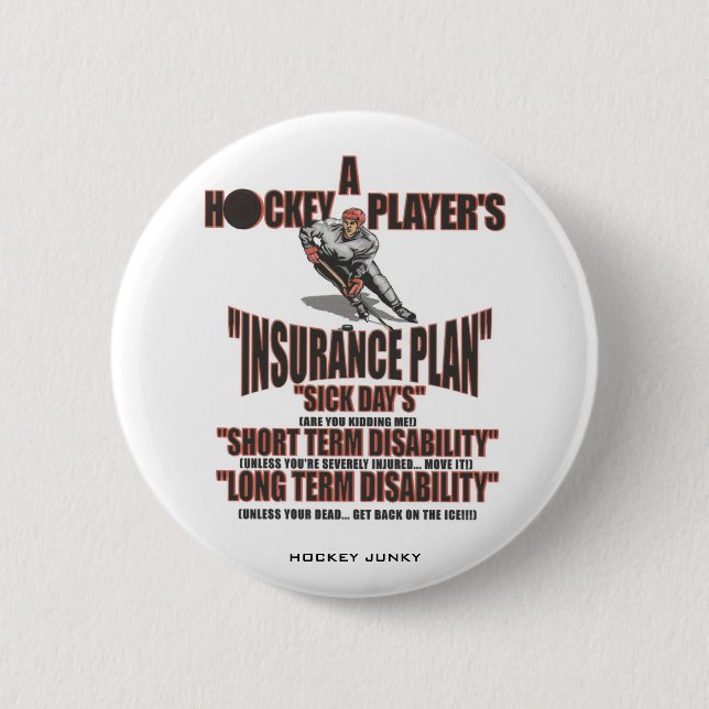 INSURANCE PLAN 6 CM ROUND BADGE (Front)
