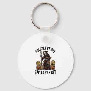 Insurance Witch Shirt Funny Halloween Agent Graphi Key Ring