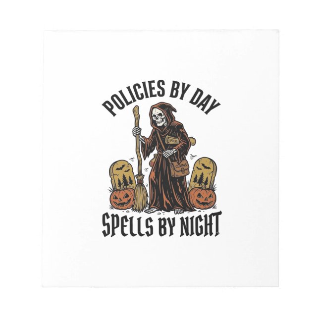 Insurance Witch Shirt Funny Halloween Agent Graphi Notepad (Front)