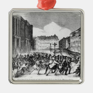 Insurrection in Berlin Metal Ornament