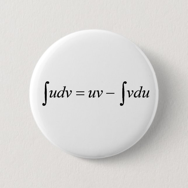 Integral Calculus 6 Cm Round Badge (Front)