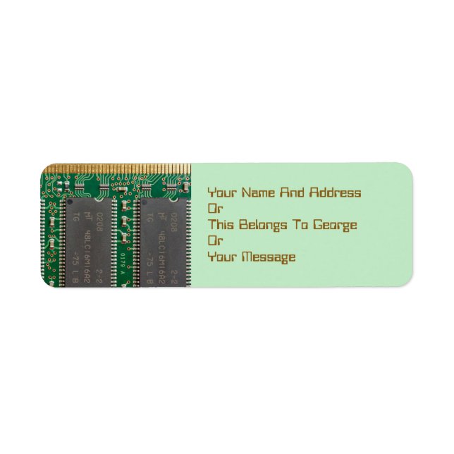 Integrated Circuit Board Return Address Labels (Front)
